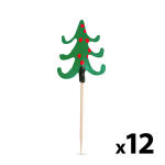 Falatka pálcika - karácsonyfa - 8,5 cm - 12 db/csomag