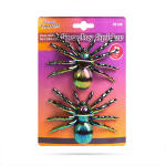 Halloween-i dekoráció szett - pók - irizáló színnel - 2 db/csomag