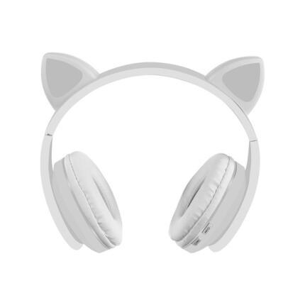 Macskafüles vezeték nélküli fejhallgató RGB világítással