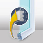 Öntapadós ajtó- ablakszigetelő "E" profil - 6 m - Fehér 9 mm