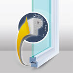 Öntapadós ajtó- ablakszigetelő "P" profil - 100 m - Fehér 9 mm