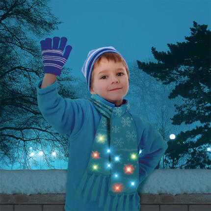 Karácsonyi sál - 100 cm - LED-es, elemes - Kék