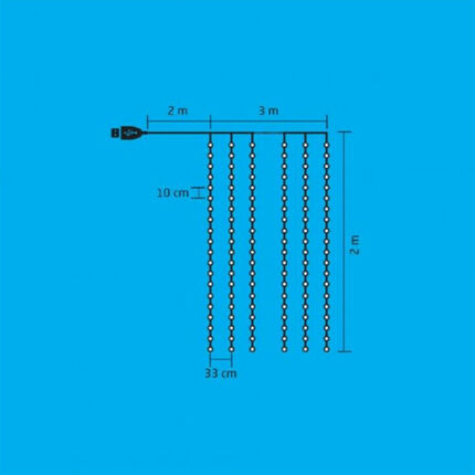 Micro LED-es távirányítós fényfüggöny - Home MLF 200/WH