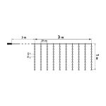 Fényfüggöny - 100 db hidegfehér microLED-del - 3 x 1 m - 230V - távirányítós