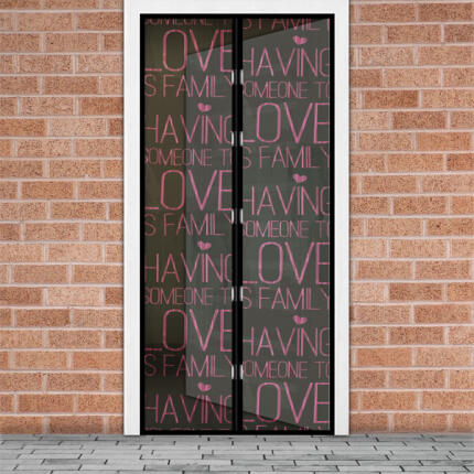 Love feliratos szúnyogháló függöny ajtóra 100x210 cm