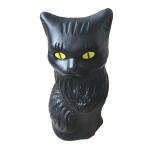Macskás persely - Fekete