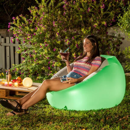 InnovaGoods Chight Felfújható fotel többszínű led-ekkel