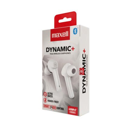 Maxell BT Dynamic+ TWS fülhallgató - Fehér