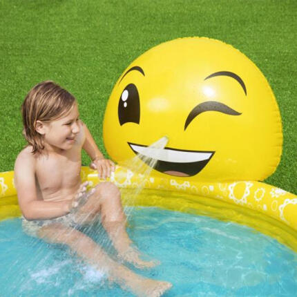 Bestway Felfújható gyerekmedence emoji mintával - 165x144x69 cm