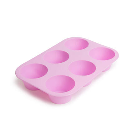 6 adagos szilikon muffinsütő forma - Rózsaszín