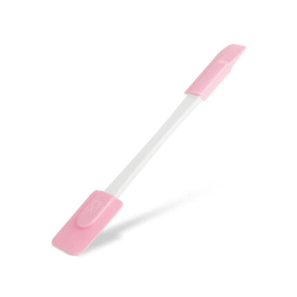 Kétoldalú szilikon spatula - 24,5x4,5 cm - Rózsaszín