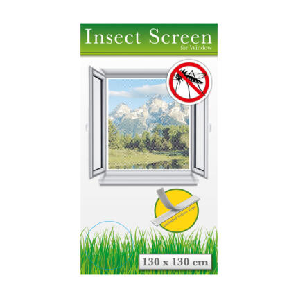 Tépőzáras szúnyogháló ablakra - 130x130 cm - Fehér