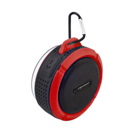 Vízálló Bluetooth hangszóró - Esperanza Country EP125KR - Fekete, Piros