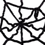 Halloween-i pókháló dekoráció - 90x90 cm - Fekete