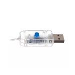 Karácsonyi USB fényfüggöny távirányítóval - Hideg fehér (138 LED)
