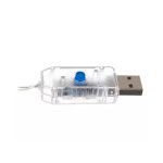 Karácsonyi csillagos USB fényfüggöny távirányítóval - Hideg fehér (136 LED)