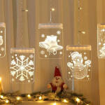 Karácsonyi fényfüzér világító mintákkal - 440 cm