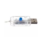 Karácsonyi hópelyhes USB fényfüggöny távirányítóval - Többszínű (138 LED)
