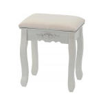 Vintage fésülködőasztal kisszékkel - 75x40x138 cm - Fehér