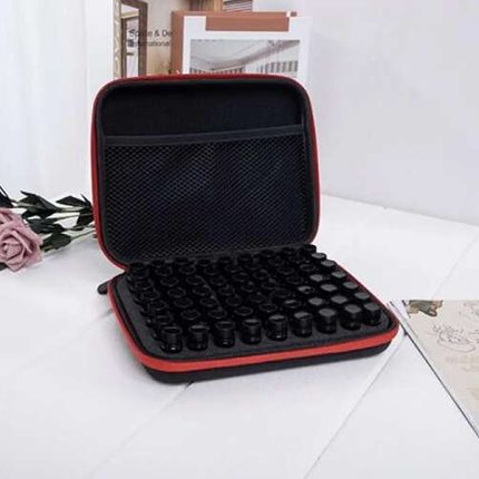 Kozmetikus táska körömlakkoknak - 24x33x6 cm - Fekete