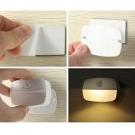 Vezeték nélküli öntapadós LED lámpa mozgásérzékelővel - 4,4x6,5x1,8 cm - Fehér