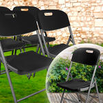 Összecsukható kerti szék - Fekete