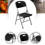Összecsukható kerti szék - Fekete