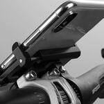 Biciklismotoros mobiltelefon tartó - kormányra szerelhető - fém