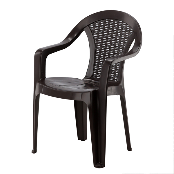 GardenLine műanyag kerti szék - 56 x 42 x 78 cm - Barna