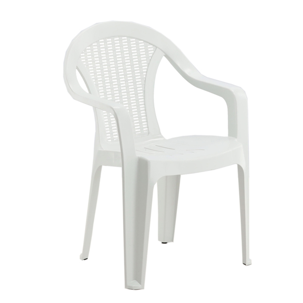 GardenLine műanyag kerti szék - 56 x 42 x 78 cm - Fehér