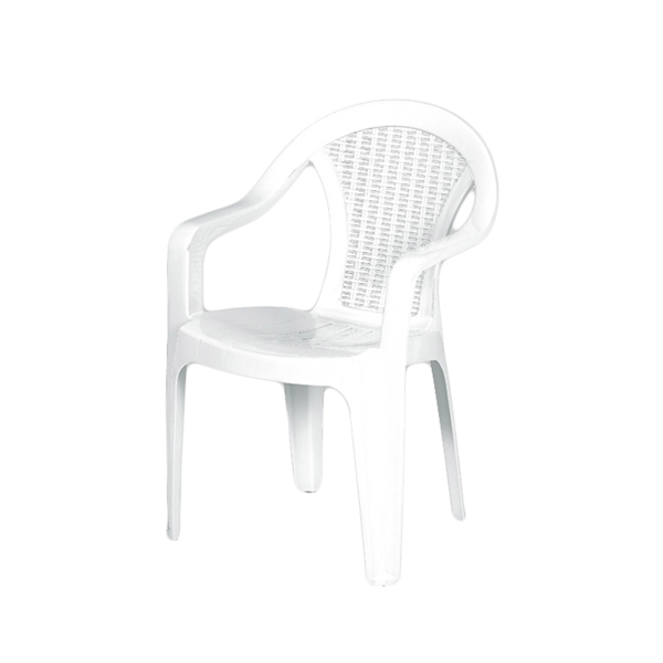 GardenLine műanyag kerti szék - 56 x 42 x 78 cm - Fehér