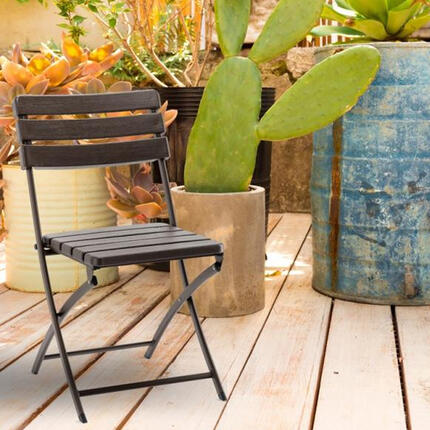 Összecsukható kerti szék - Barna - 55 x 46 x 81 cm
