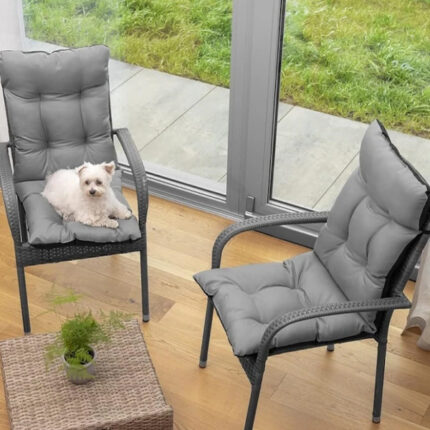 Kerti szék párna - 96 cm (2 x 48 cm) - Szürke
