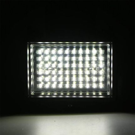 Napelemes kültéri reflektor mozgásérzékelővel - 60 LED - Fekete