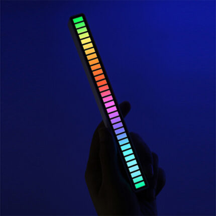 Ritmusra világító RGB LED kijelző - Fekete