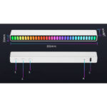 Ritmusra világító RGB LED kijelző - USB - Fekete