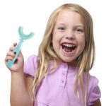 Szilikon kézi fogkefe gyerekeknek - Kék