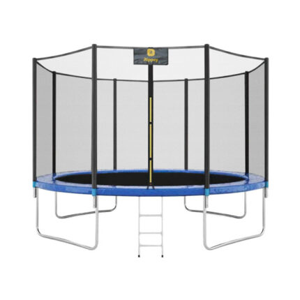 Rippey Kerti trambulin védőhálóval és létrával – 366 cm - Fekete-Kék