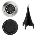 Kör alakú LED-es szolár lámpa szett - 4 db - 12,8 – 12 cm