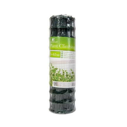 Növényfuttató háló - 5 m x 50 cm - vágható műanyag - sötétzöld