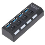 Ultragyors 4-portos USB 3.0 hub kapcsolókkal